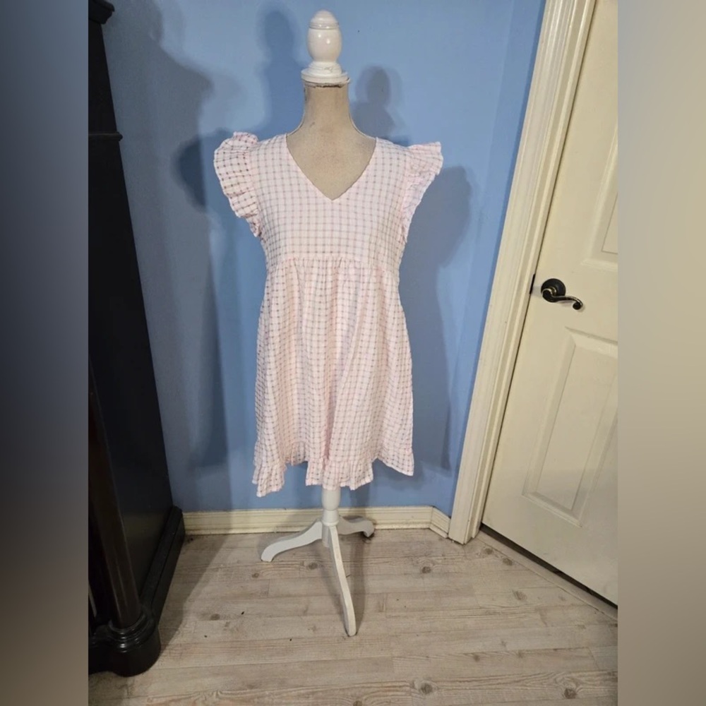 Pink Gingham Kids Dress